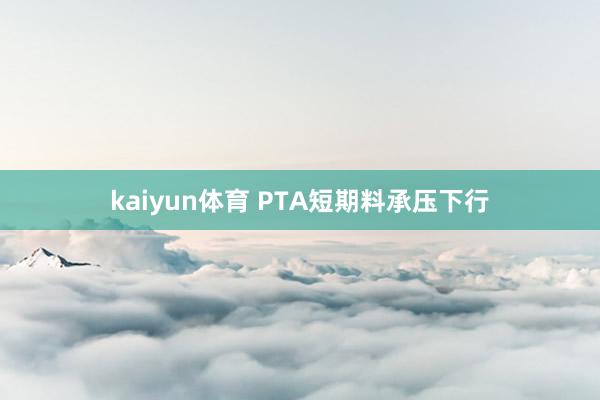 kaiyun体育 PTA短期料承压下行