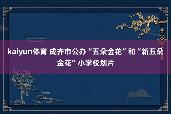 kaiyun体育 成齐市公办“五朵金花”和“新五朵金花”小学校划片