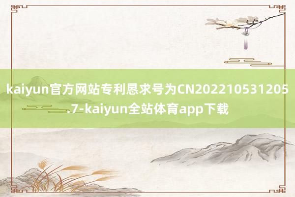 kaiyun官方网站专利恳求号为CN202210531205.7-kaiyun全站体育app下载