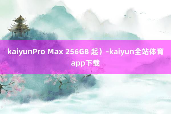 kaiyunPro Max 256GB 起）-kaiyun全站体育app下载