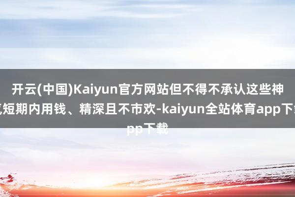 开云(中国)Kaiyun官方网站但不得不承认这些神气短期内用钱、精深且不市欢-kaiyun全站体育app下载