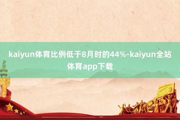 kaiyun体育比例低于8月时的44%-kaiyun全站体育app下载